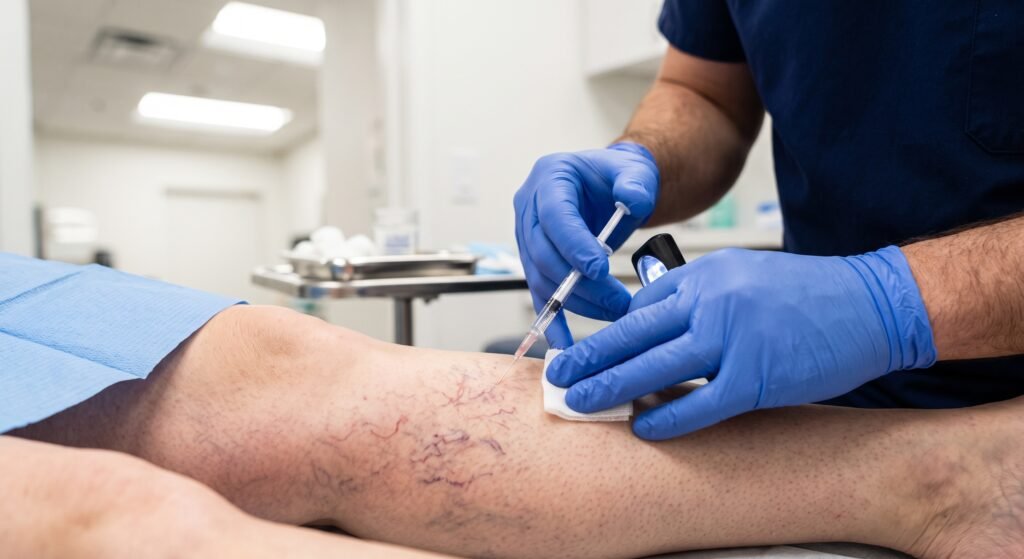 Fiz escleroterapia e piorou: O que fazer? 2 Sintomas de Varizes inflamadas procedimento de escleroterapia