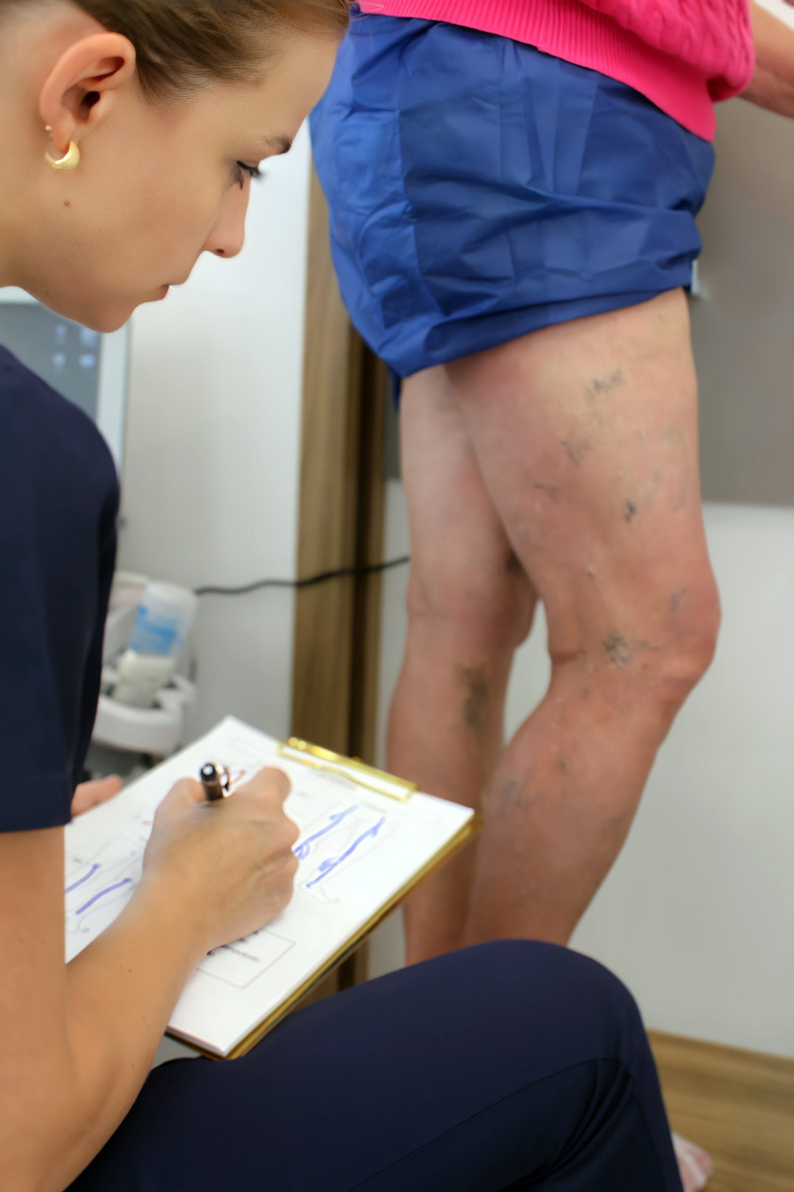 Endolaser para Varizes 5 endolaser para varizes medico vascular em porto alegre dra Lara Poltronieri realizando exame de tratamento de varizes